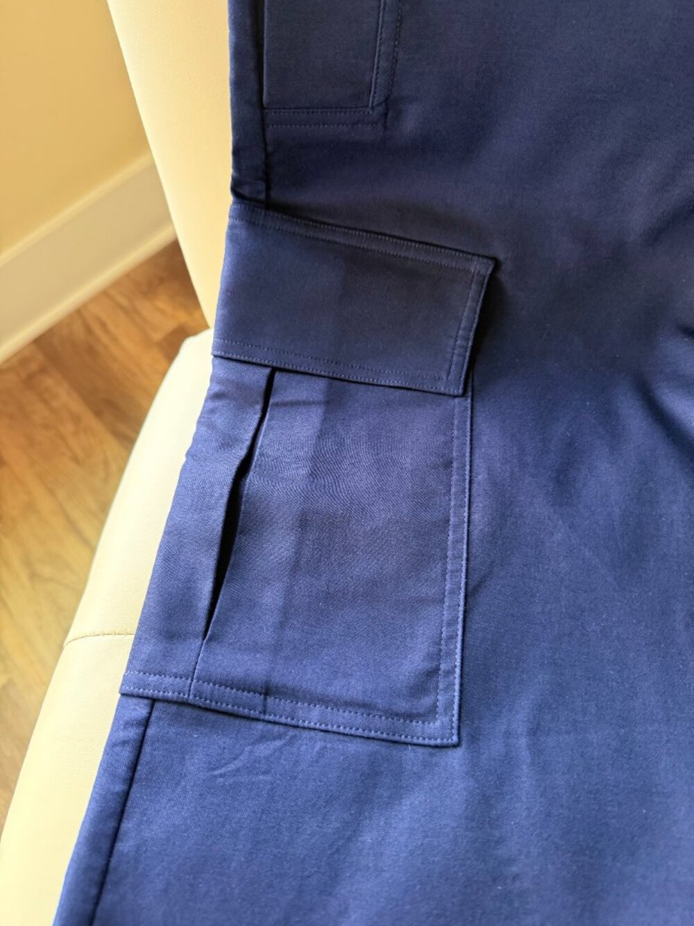 REISS Navy Lois Bandeau Belted Wide Leg Jumpsuit Size US 4 / UK 8 - Picture 13 of 16